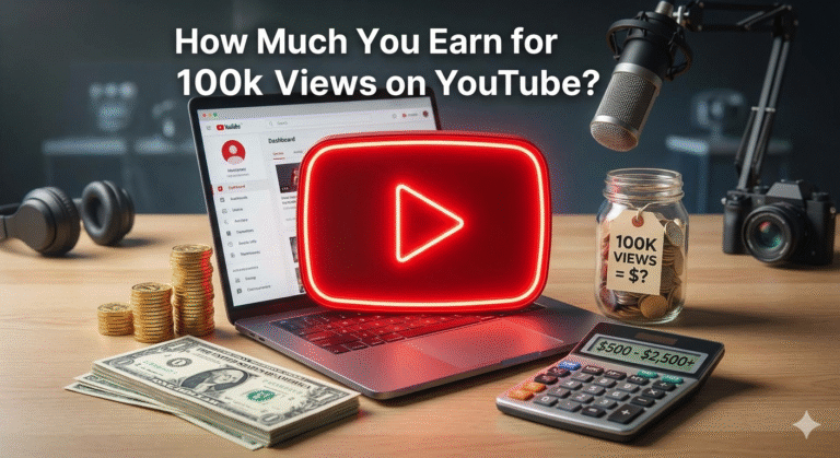 How Much You Earn for 100k Views on YouTube