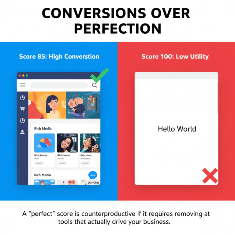 Why a Perfect 100 PageSpeed Score Isn't Always Necessary for SEO